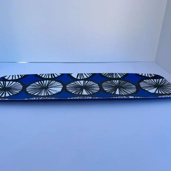 MARIMEKKO for Target NEW Melamine Tray Large Rectangular Blue/Black/White RARE - Picture 4 of 6